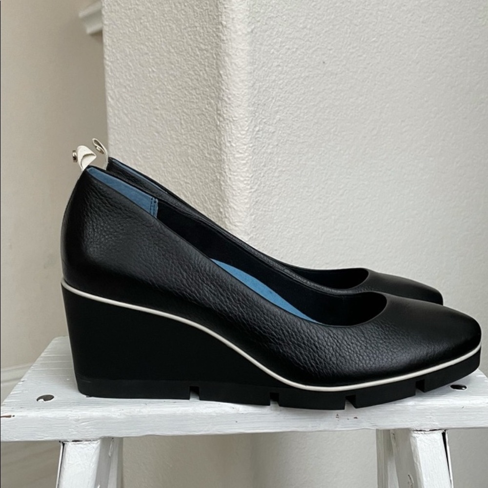 Betabrand All Weather Black Wedge Shoes